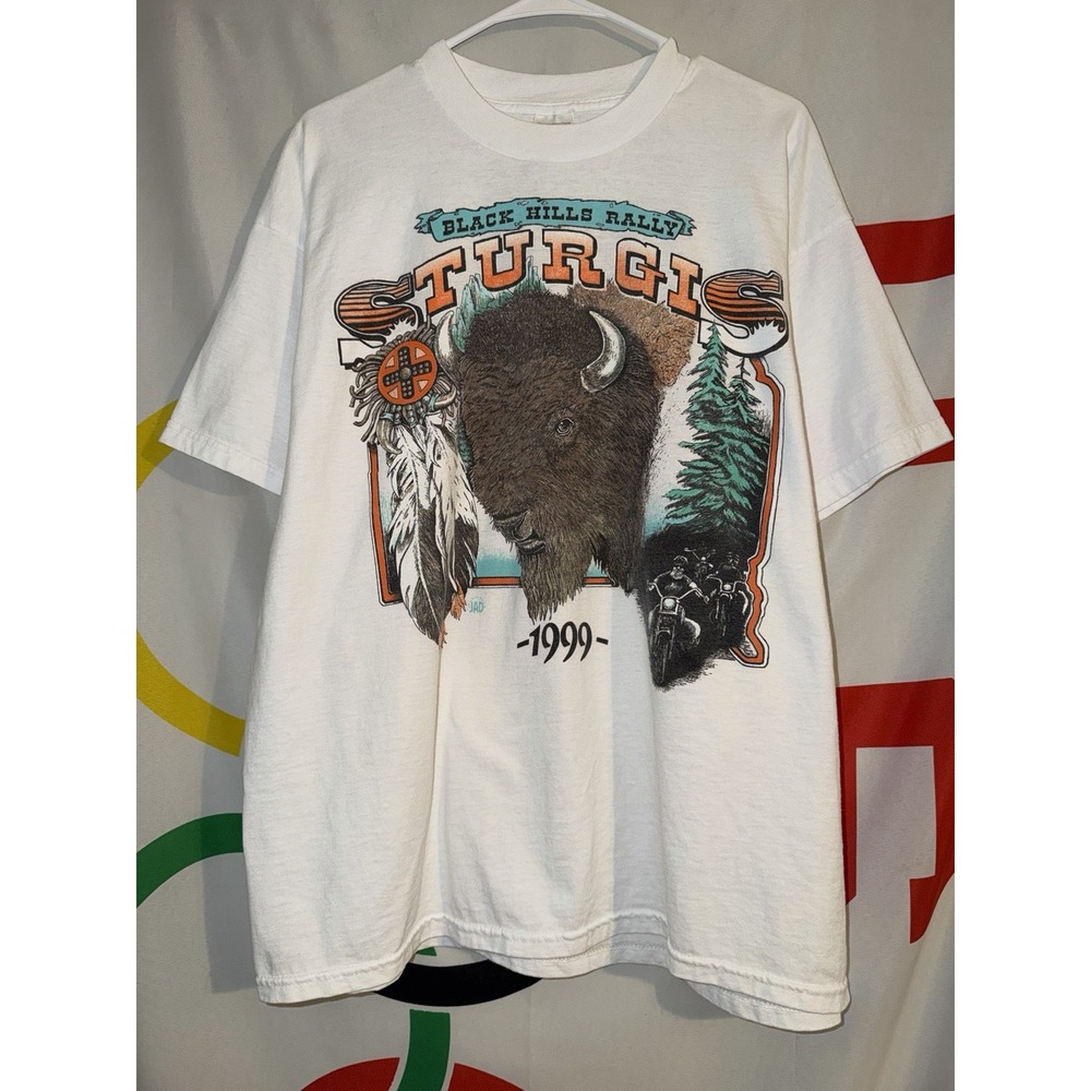Vintage 1999 Sturgis T Shirt Mens XL Biker Motorcycles Gildan Eagle